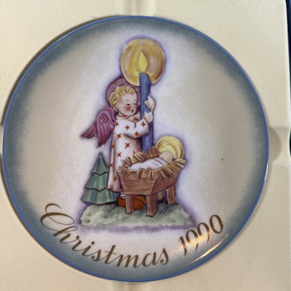 Schmid 1990 Christmas Angel's Light Berta Hummel Nativity Collector Plate